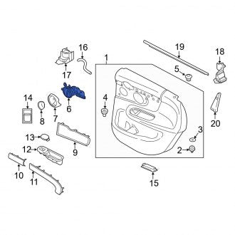 New OEM Genuine Mini, Rear Left Inner Interior Door Handle - Part # 51427360873