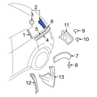 New OEM Genuine Mini, Right Body D-Pillar Molding - Part # 51137390230