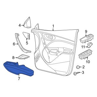 New OEM Front Left Door Armrest Fits, 2013 Dodge Dart - Part # 1TW771XCAB