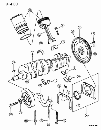 Bearing Package, Crankshaft