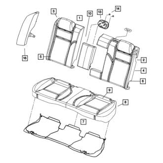 New OEM Rear Seat Armrest Fits, 2005 Chrysler 300 - Part # 1AP021DDAA