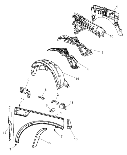 Reinforcement Fender Upper