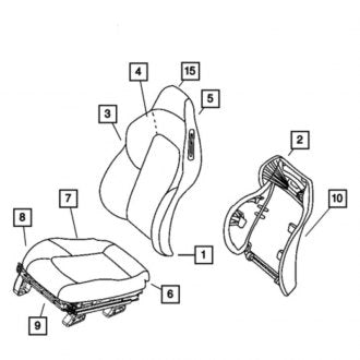 New OEM Right Seat Cover Fits, 2005-2008 Chrysler Crossfire - Part # 1BG74BWNAA