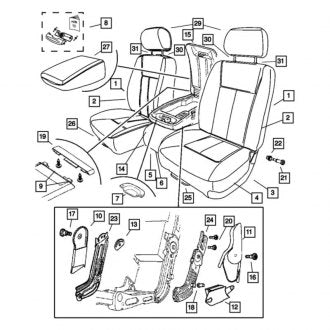 New OEM Front Left Seat Cover Fits, 2005-2006 Dodge Dakota - Part # 1BJ831J3AA