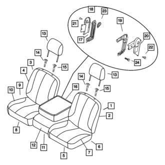 New OEM Front Right Seat Cover Fits, 2005 Dodge Ram - Part # 1BP041DVAA