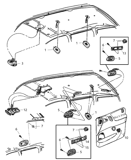 New 1996-1997 Fits Chrysler Grand Caravan, Town & Country Lamp-Dome - Part # JV76SC1