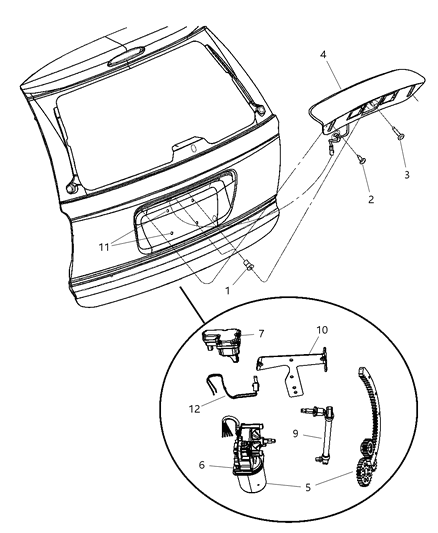 Handle Liftgate Requires Electrical Components See Group 8 Ill 815 And 1505