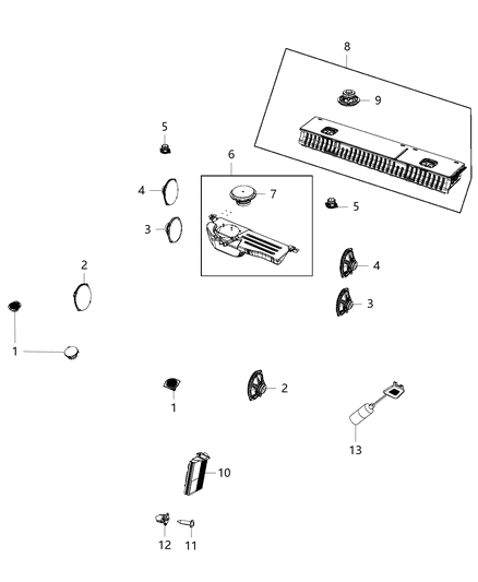 New 2018-2019 Fits Chrysler 1500 Amplifier - Part # 68303983AA