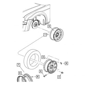 New OEM Wheel Fits, 2007 Chrysler 300 - Part # 1DL04SZ0AA