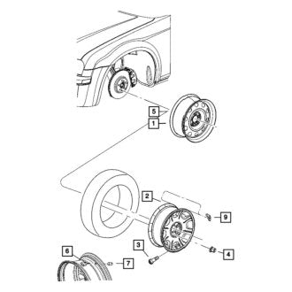 New OEM Wheel Fits, 2008-2010 Chrysler 300 - Part # 1DV22PAKAB