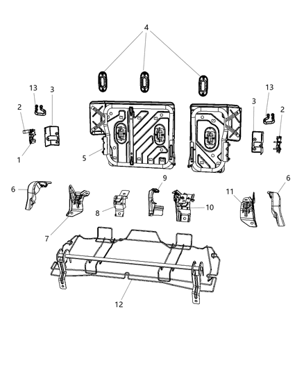 Frame Rear Seat Back