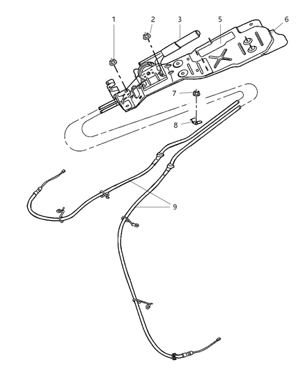 New 2002-2003 Fits Chrysler Liberty Bracket-Parking Brake - Part # 52128391AF