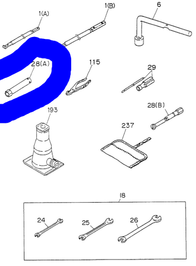 New OEM 1994-1996 Honda Passport Wrench Spark Plug, Part # 8-94366-368-0