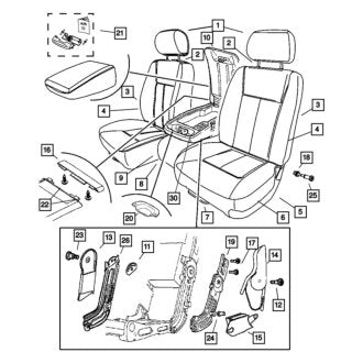 New OEM Front Right Seat Cover Fits, 2011 Dodge Dakota - Part # 1JM861D5AA