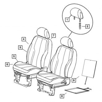 New OEM Front Seat Cover Fits, 2008-2009 Chrysler PT Cruiser - Part # 1JP991D5AA