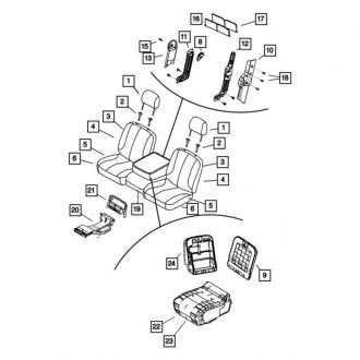 New OEM Front Left Seat Cover Fits, 2011 Dodge Ram - Part # 1NM83DK2AA