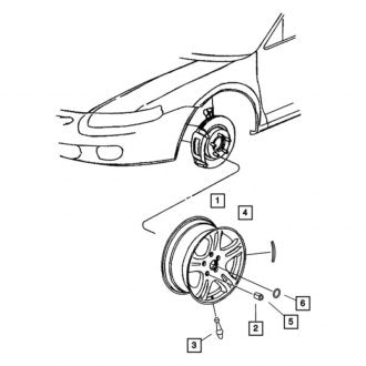 New OEM Wheel Fits, 2004-2006 Chrysler Sebring - Part # 1SZ80TAEAA