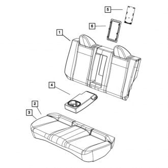 New OEM Rear Seat Armrest Fits, 2011-2014 Chrysler 200 - Part # 1US61HL1AB