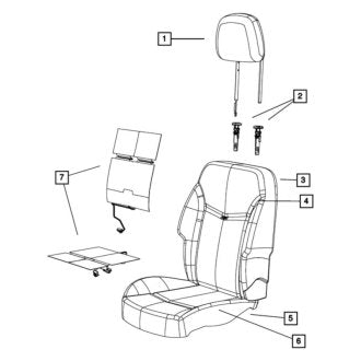 New OEM Front Seat Cover Fits, 2012-2014 Chrysler 200 - Part # 1WD51HL1AC