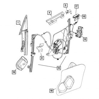 New OEM Front Left Exterior Door Handle Cover Fits, 2016-2017 Dodge Viper - Part # 1WE07NHLAB