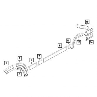 New OEM Front Left Body Trim Molding Fits, 2014-2018 Ram ProMaster - Part # 1ZT45LAHAA