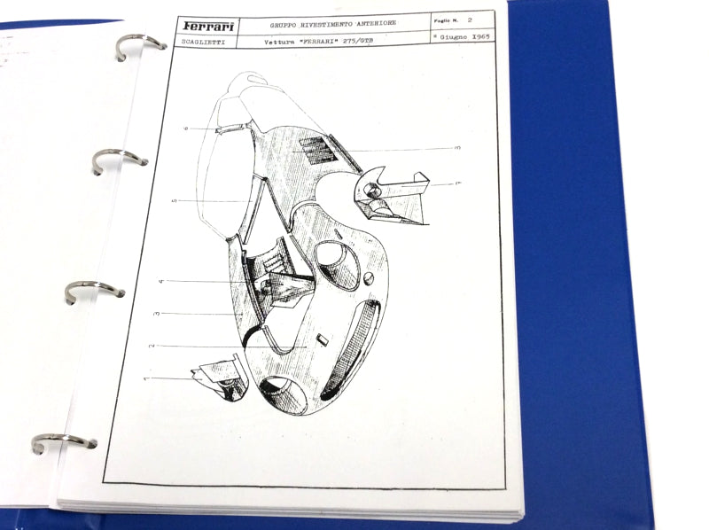 OEM 1965 Ferrari 275 GTB Parts Illustration Manual