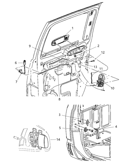 Link And Sleeve Rear Door Inside Remote To Latch