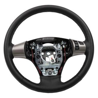 New OEM AC Delco 3-Spoke Ebony Leather Wrapped Steering Wheel with Black Stitching Fits, 2008-2011 Chevy Corvette - Part # 20912687