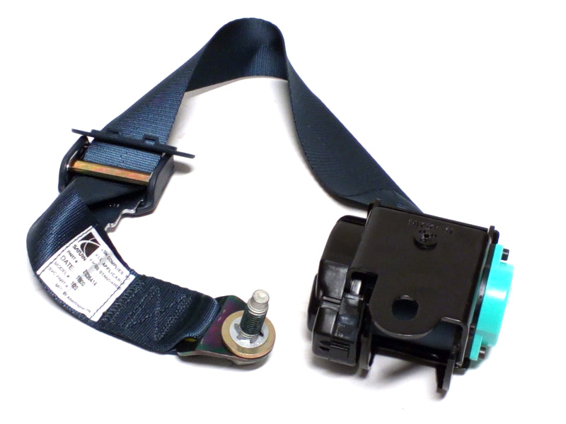 New OEM 1991-1994 Saturn SL1 Driver Rear Seat Belt Sapphire Blue, Part # 21048284