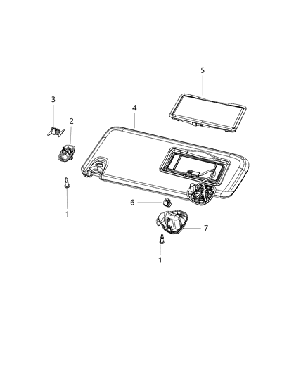 New 2020 Fits Chrysler 3500, 4500, 5500 Visor - Part # 6PS37HL1AB