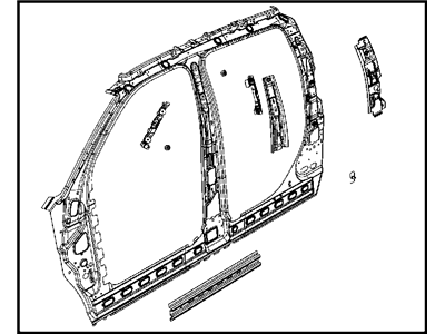 New 2009-2012 Fits Chrysler 1500 Panel-Body Side Aperture Inner - Part # 55372991AA