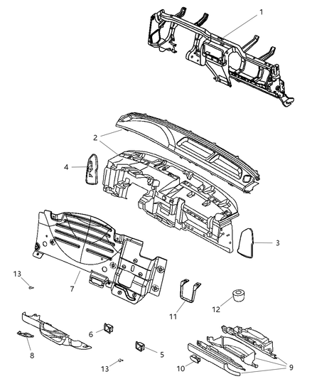 Glove Box Instrument Panel