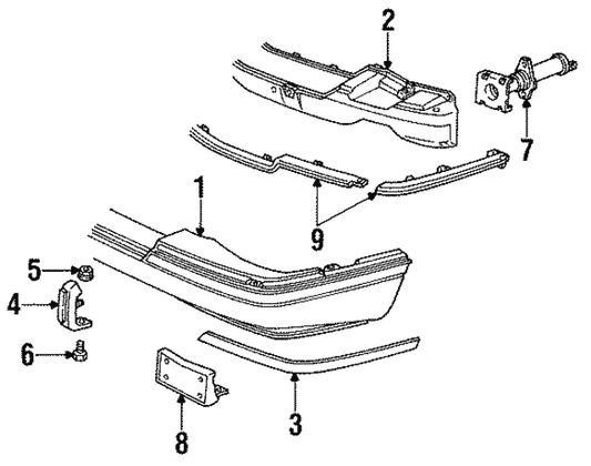 New OEM 1992-1997 Cadillac Seville-Bumper Ref # 3 Black Pinstripe Kit, Part # 20724198