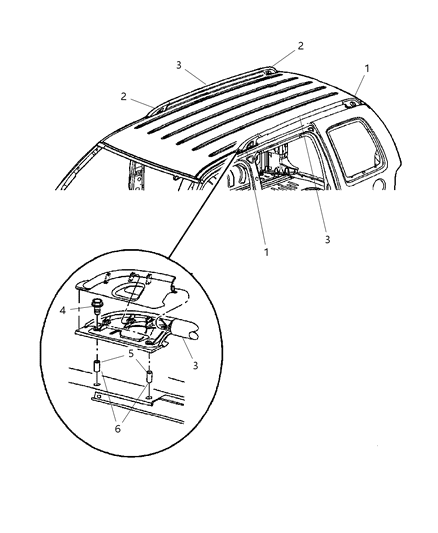 New 2006-2007 Fits Chrysler Liberty Rail-Luggage Rack Side - Part # 55156936AC