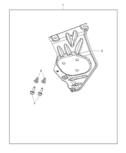 New Fits Chrysler Transfer Case Skid Plate Kit - Part # 82210937