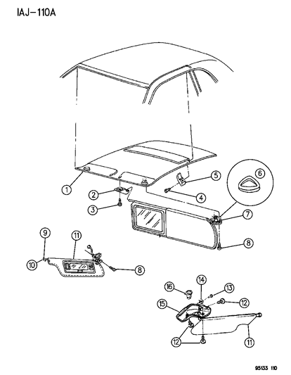 Guide, Convertible Roof Pin