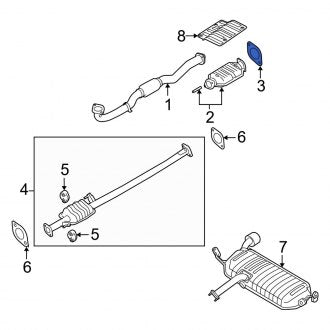 New Fits Kia, Front Catalytic Converter Gasket - Part # 2876428020