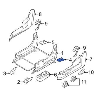 New Fits Kia, Seat Track Cover - Part # 882411F501EZ