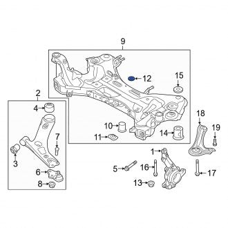 New Fits Kia, Front Upper Suspension Crossmember Stop - Part # 62472C5000