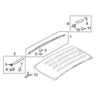 New Fits Kia, Front Left Roof Luggage Carrier Side Rail Cap - Part # 87233D9000