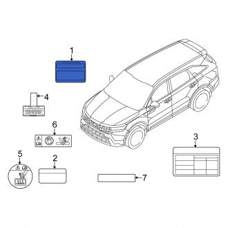 New Fits Kia, Emission Label - Part # 324502S175