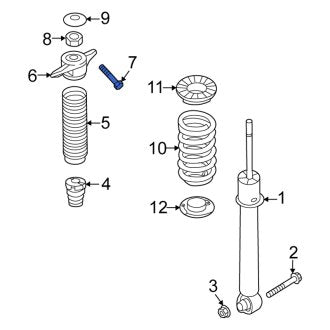 New Fits Kia, Suspension Shock Absorber Mounting Bolt - Part # 1145910406K