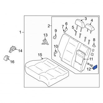 New Fits Kia, Right Seat Hinge Cover - Part # 894403E300WK