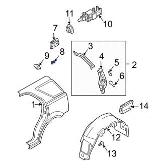 New Fits Kia, Rear Fuel Door Spring - Part # 695613