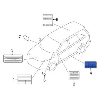 New Fits Kia, Tire Information Label - Part # 052031U575