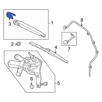 New Fits Kia, Rear Back Glass Wiper Arm Cover - Part # 988122B000