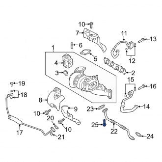 New Fits Kia, Turbocharger Oil Line Bolt - Part # 1540710207B