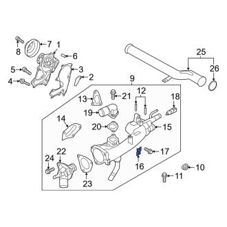 New Fits Kia, Engine Coolant Thermostat Housing Bracket - Part # 273113L250