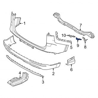 New Fits Kia, Rear Left Outer Bumper Impact Bar Bracket - Part # 86637R0000