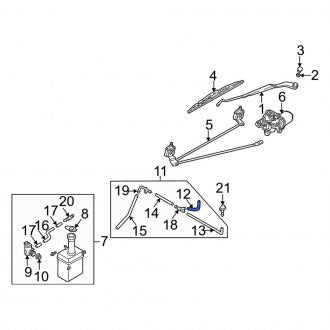 New Fits Kia, Front Windshield Washer Hose - Part # 0K2A167501A